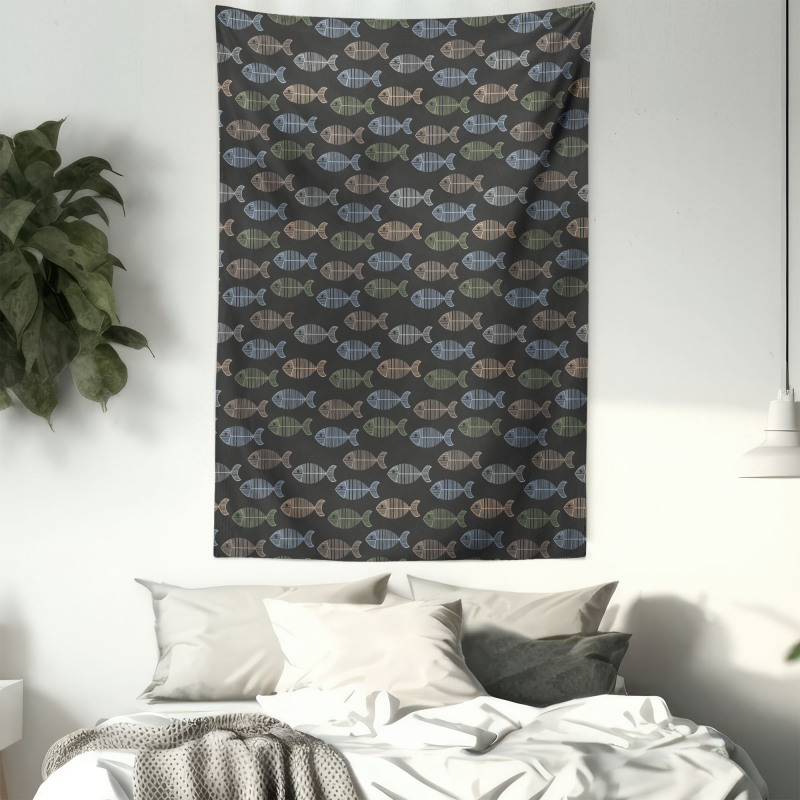 Vintage Animal Bone Design Tapestry