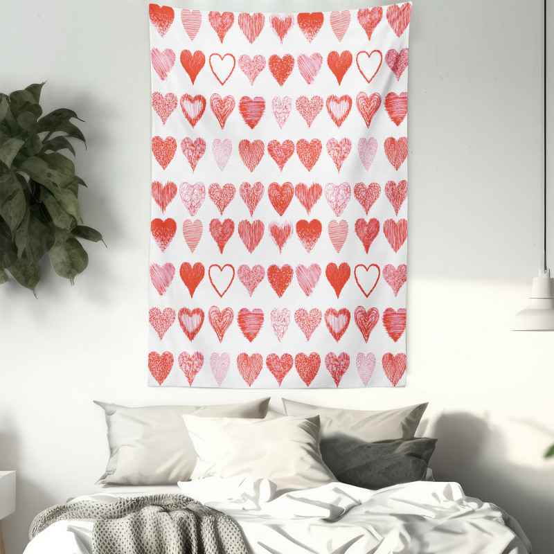 Romantic Hearts Tapestry