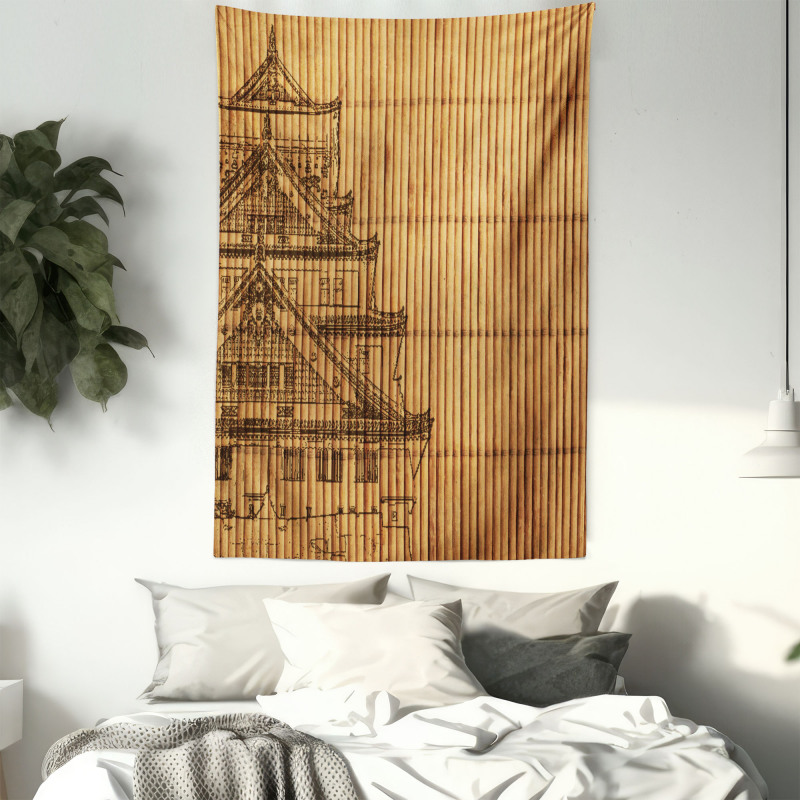 Building on Bamboo Pipes Tapestry