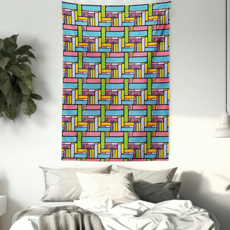 Stars Swirls Lines Dots Tapestry