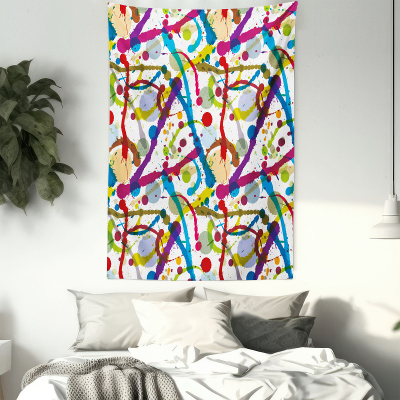 Colorful Splash Tapestry