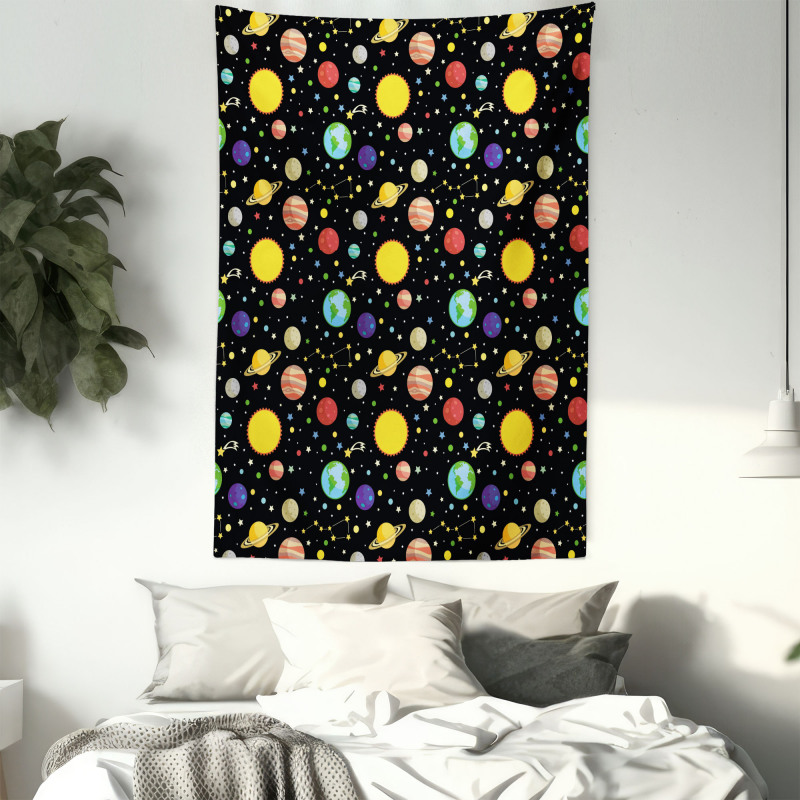 Sun Earth Constellations Tapestry