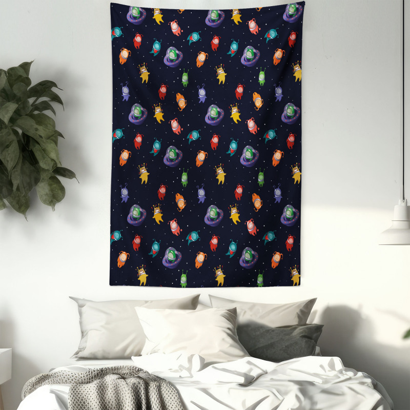 Aliens in Love Happy Tapestry