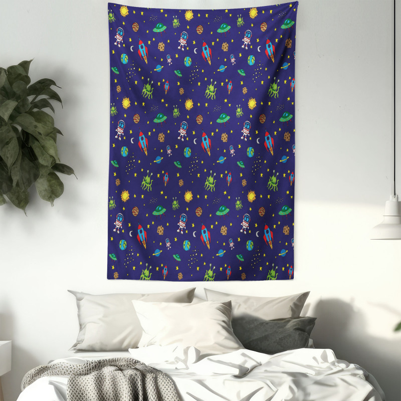 Doodle Cosmos Elements Tapestry
