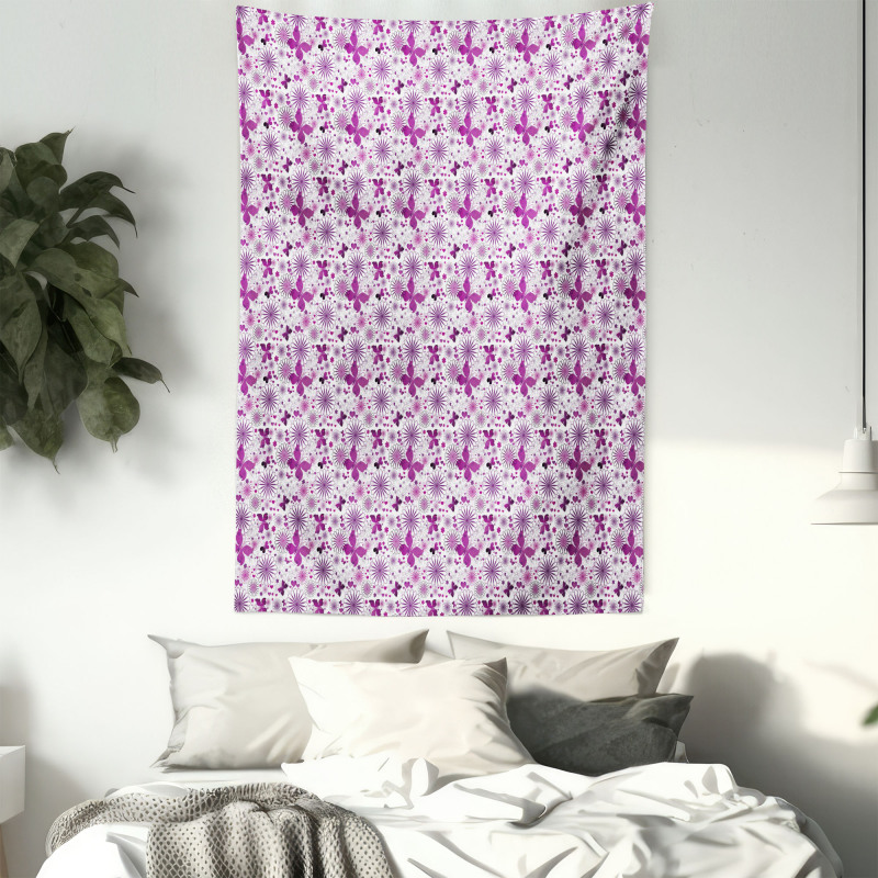 Purple Color Fauna Tapestry