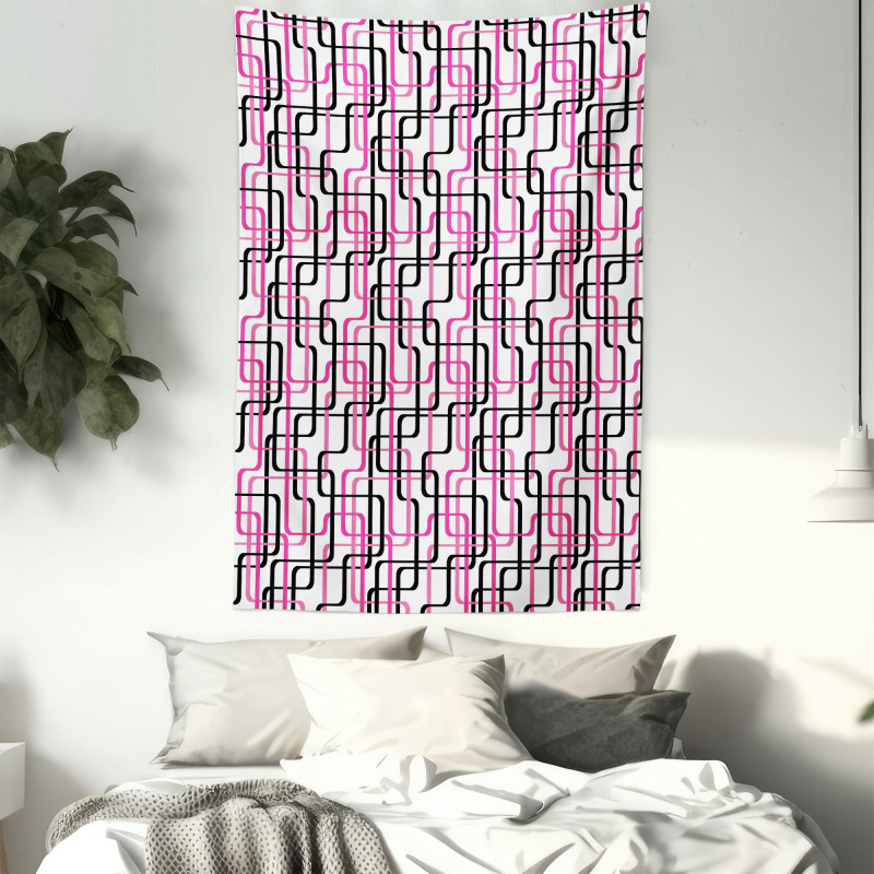 Wavy Lines Funky Tapestry