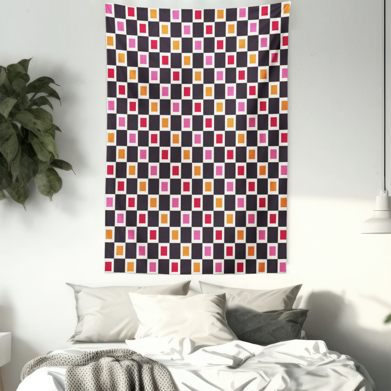 Grid Vivid Squares Tapestry