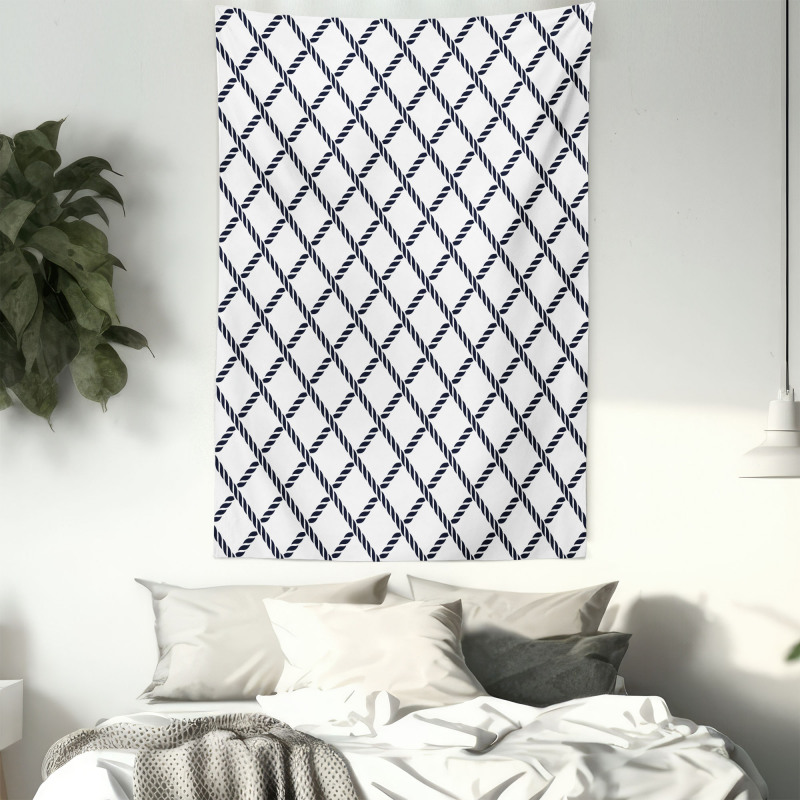 Crossed Rope Motif Tapestry