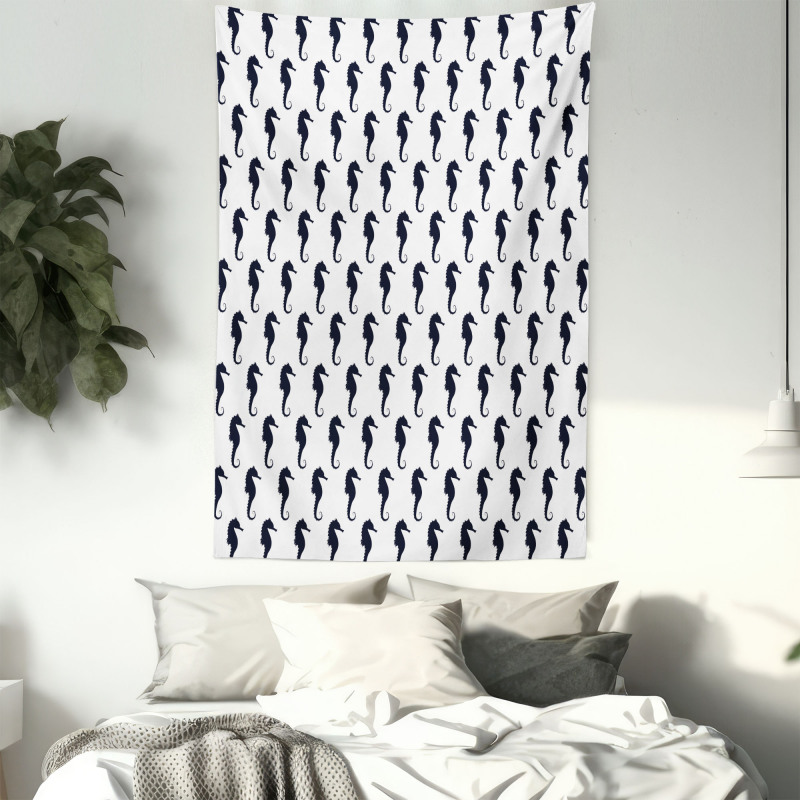 Seahorse Silhouettes Tapestry