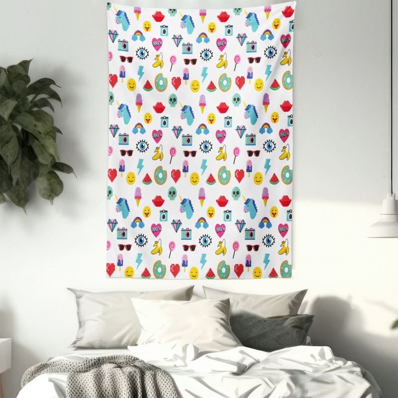 Pop Art Style Watermelon Tapestry