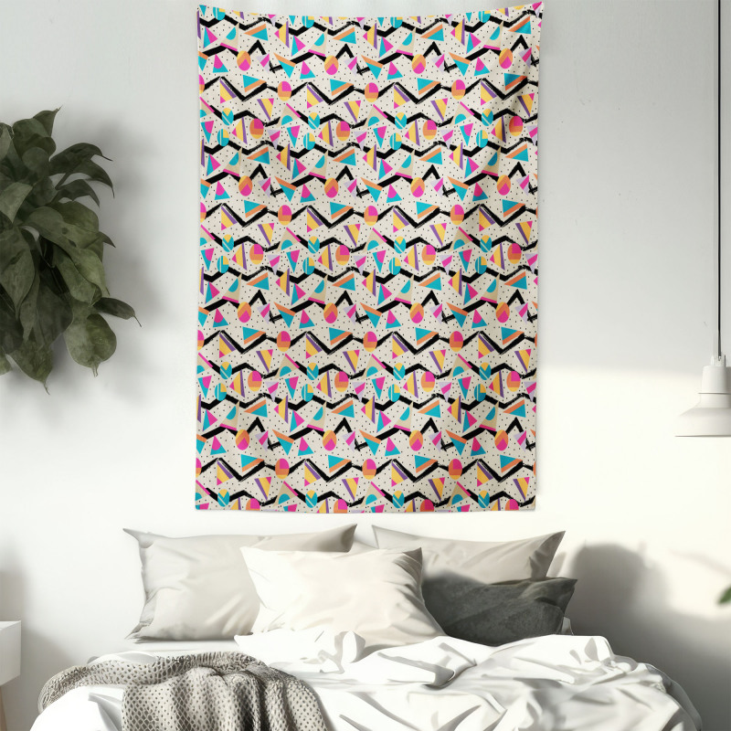 80s Memphis Geometrical Tapestry