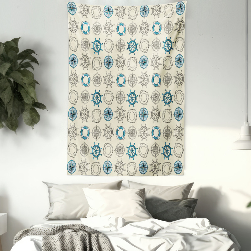 Marine Inspired Retro Tapestry