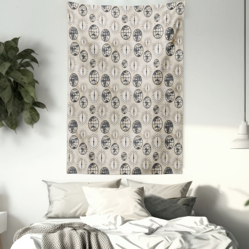 Continents Pattern Tapestry