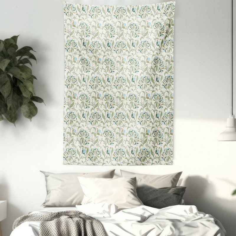 Pastel Floral Ornaments Tapestry