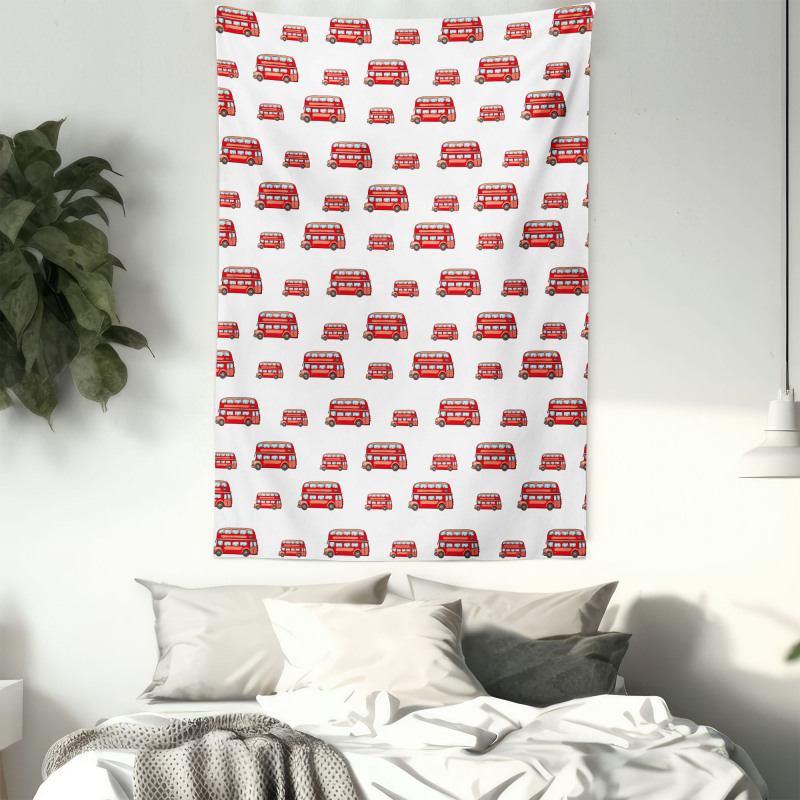 Cute Double Decker Bus Tapestry