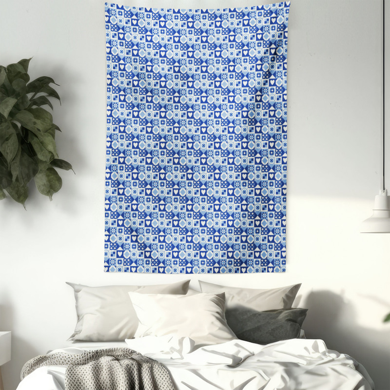 Abstract Grid Squares Tapestry