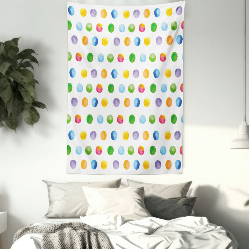 Abstract Polka Dots Tapestry