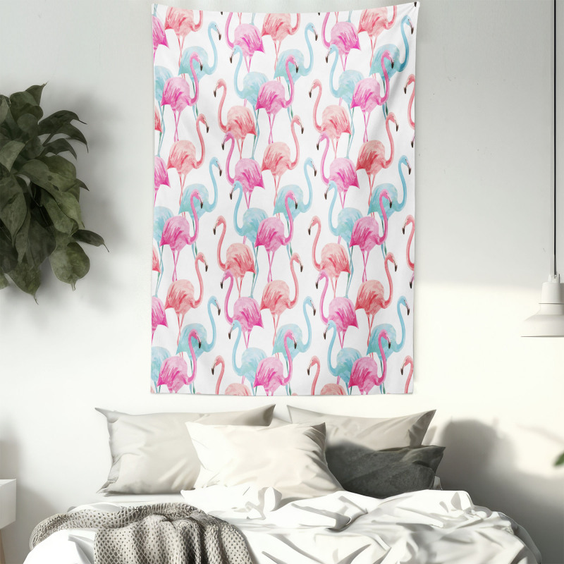 Hawaii Flamingos Tapestry