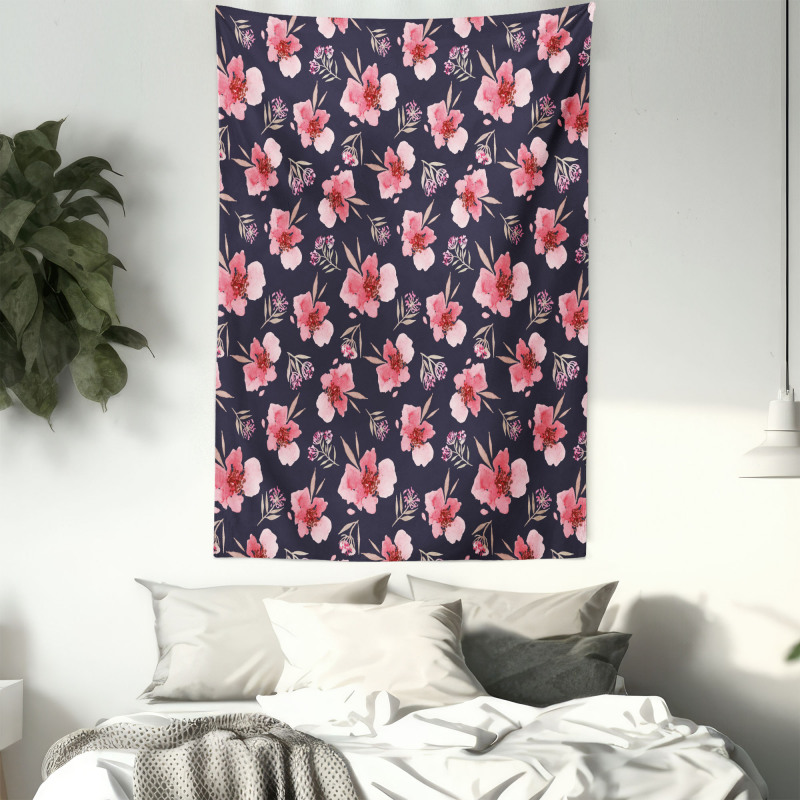 Pink Garden Flora Tapestry