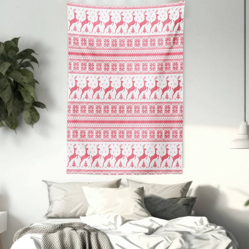 Winter Time Reindeers Tapestry