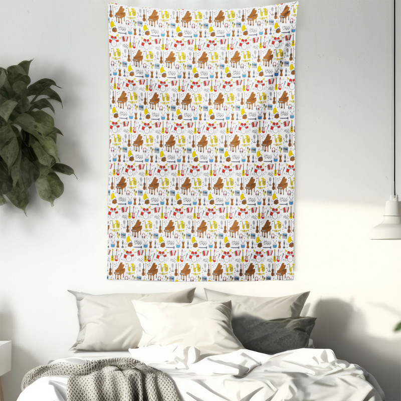 Orchestra Cartoon Tapestry