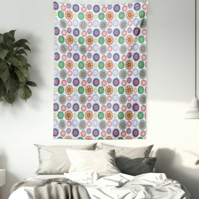 Vintage Ornate Circles Tapestry