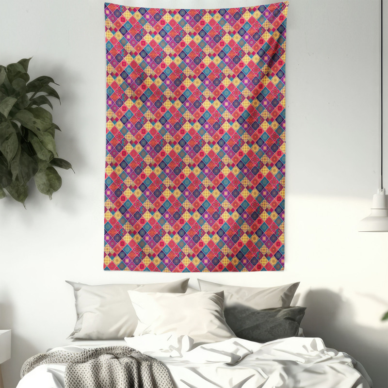 Diamond Squares Pattern Tapestry