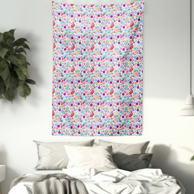 Colorful Stones Design Tapestry