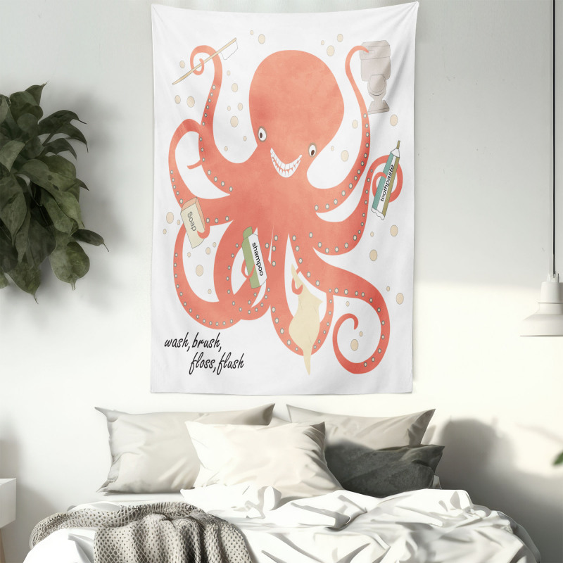 Octopus Holding Sap Tapestry