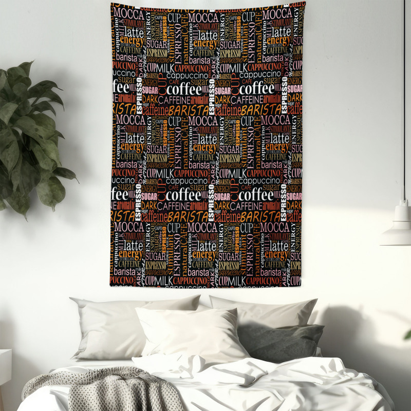 Colorful Typography Art Tapestry