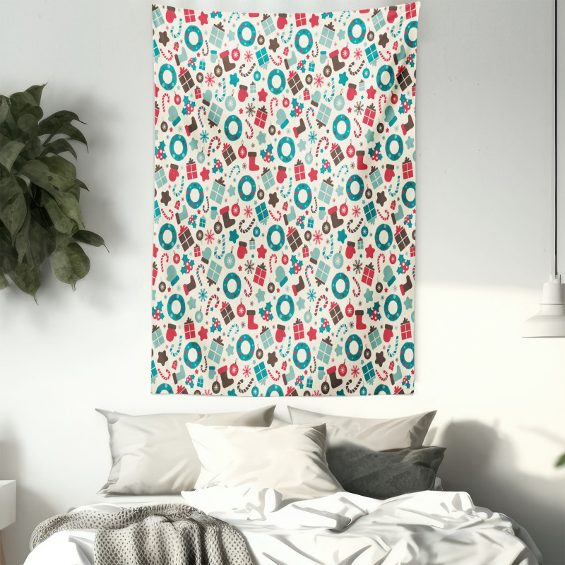 Retro New Year Party Tapestry