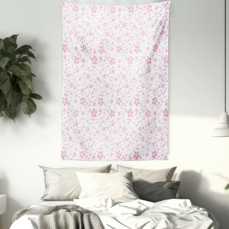 Pink Flora Tapestry