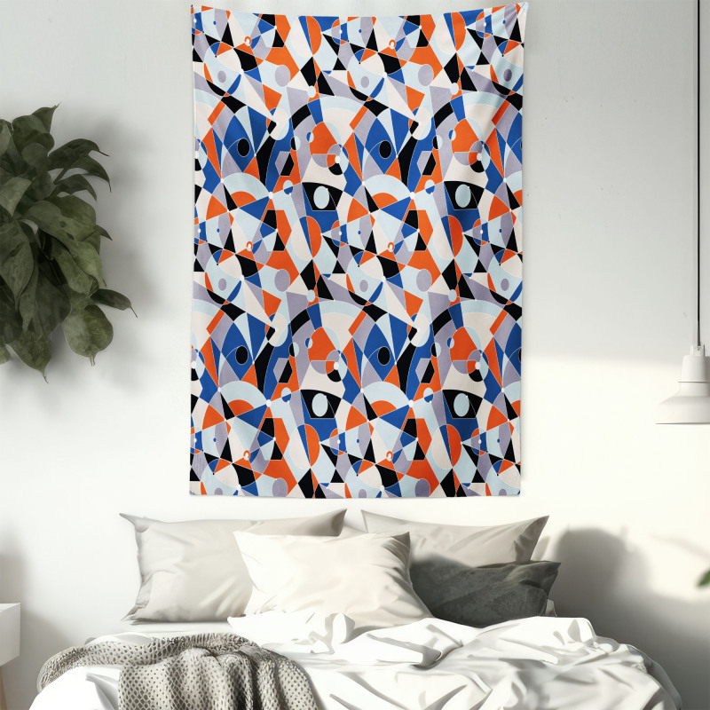 Colors Shapes Grid Tapestry