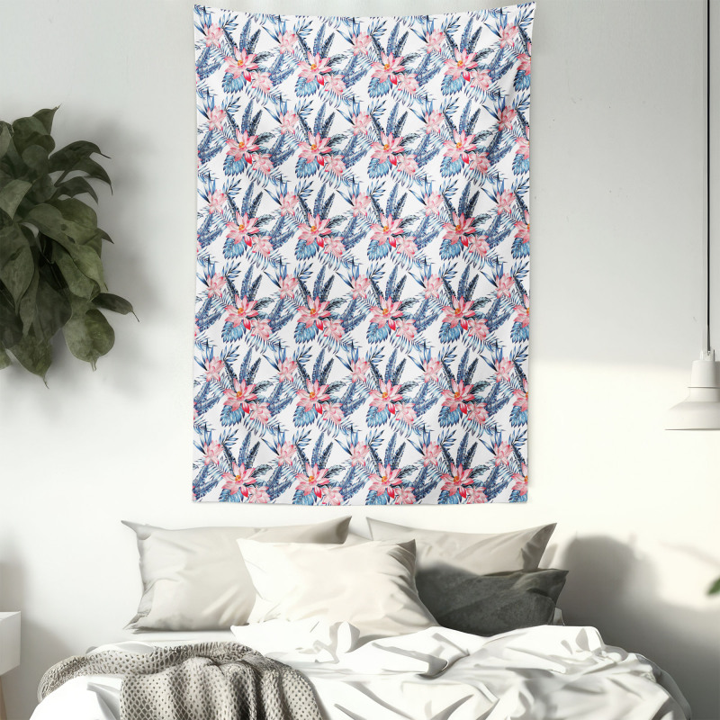 Banana Palm Lilies Tapestry