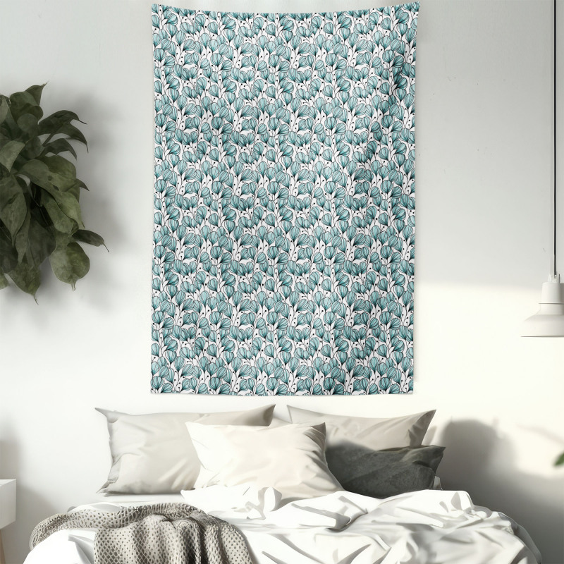 Doodle Garden Plants Tapestry