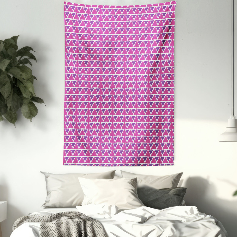 Hand Drawn Triangles Tapestry