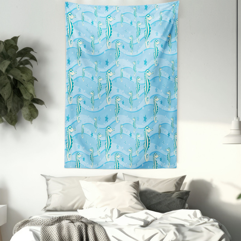 Sea Horse and Starfishes Tapestry