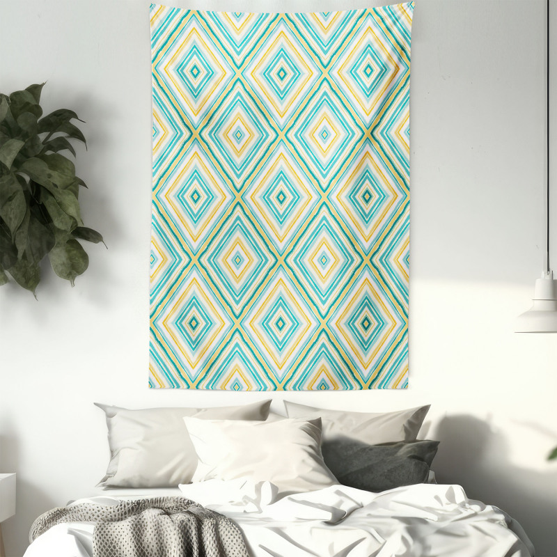 Rhombus in Spring Colors Tapestry