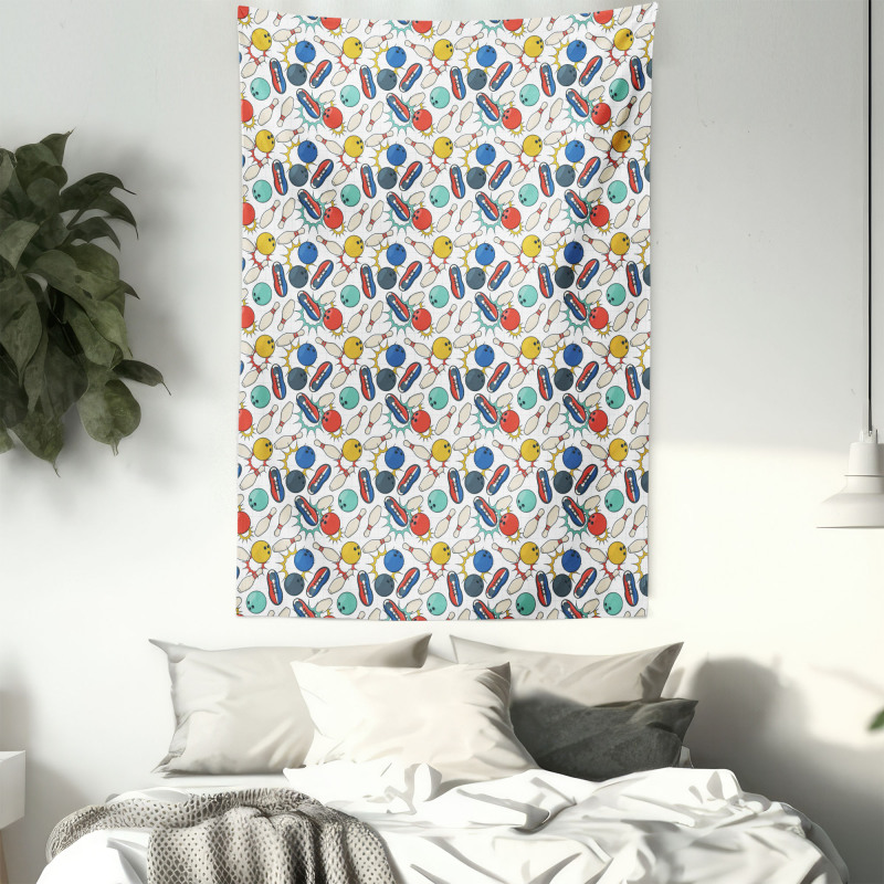 Color Doodle Retro Tapestry