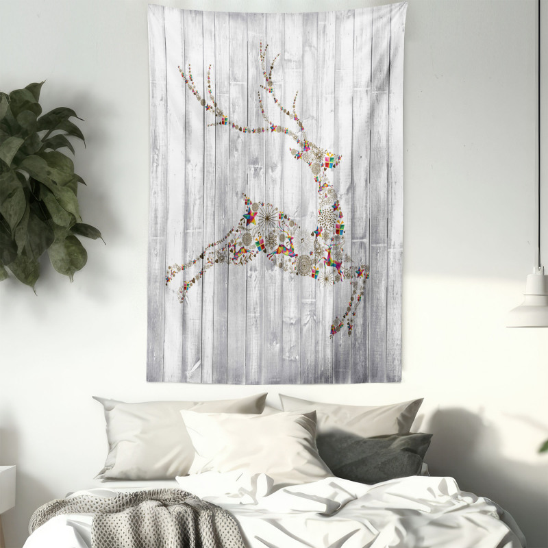 Xmas Animal Rustic Tapestry