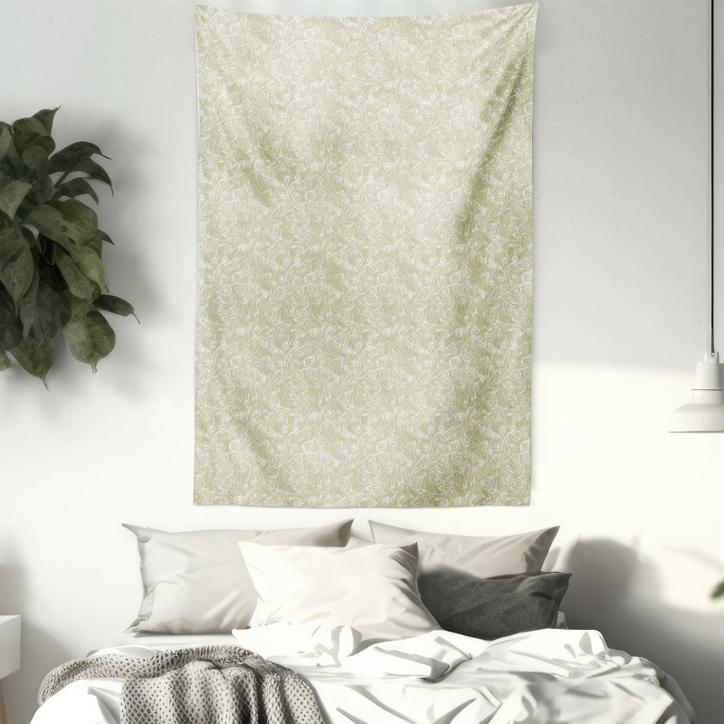 Antique Swirls Curves Tapestry