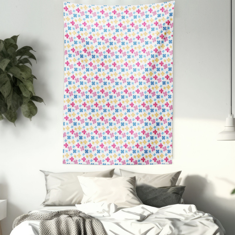 Sketchy Colorful Daisy Tapestry
