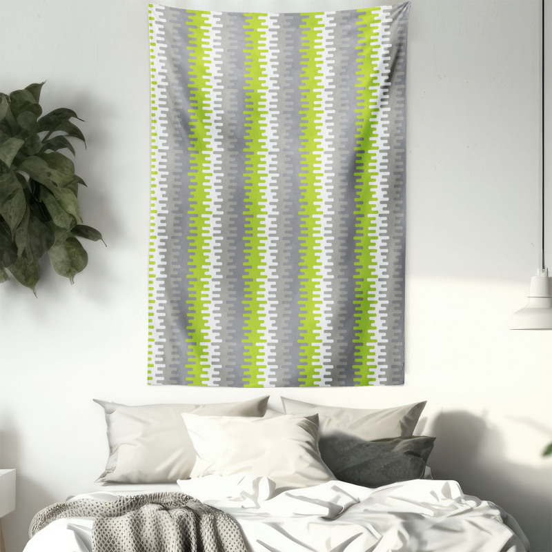 Wavy Vertical Stripes Tapestry