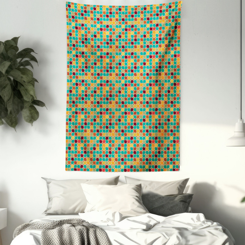 Polka Dots with Petals Tapestry