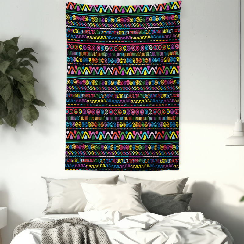 Hand Drawn Art Tapestry