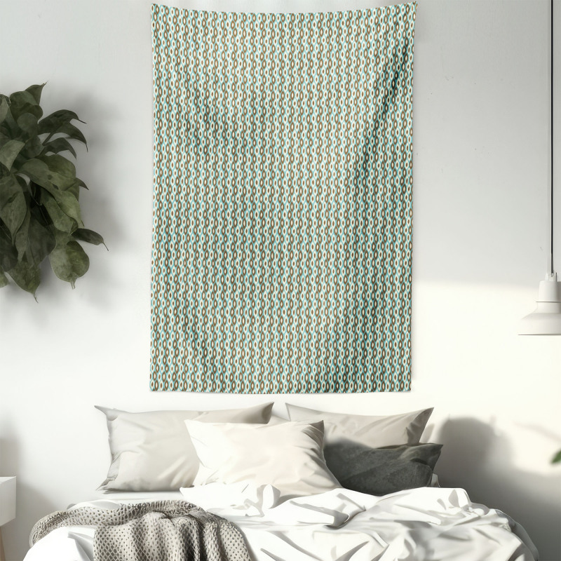 Simplistic Oval Shapes Tapestry