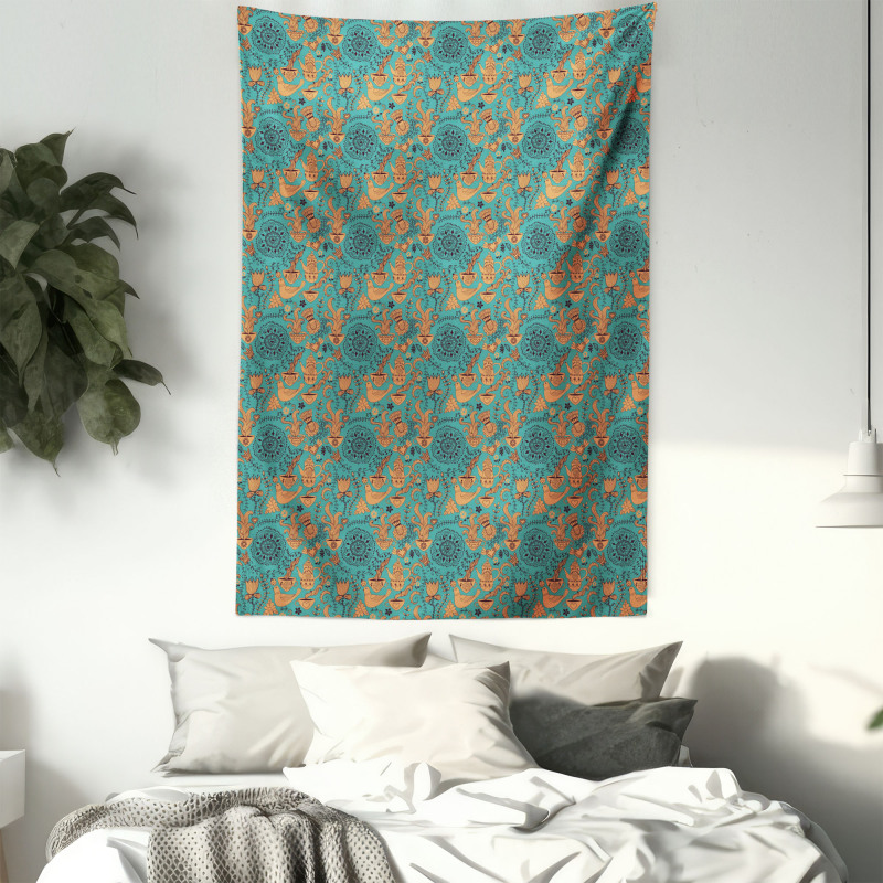 Nature Scroll Artwork Tapestry