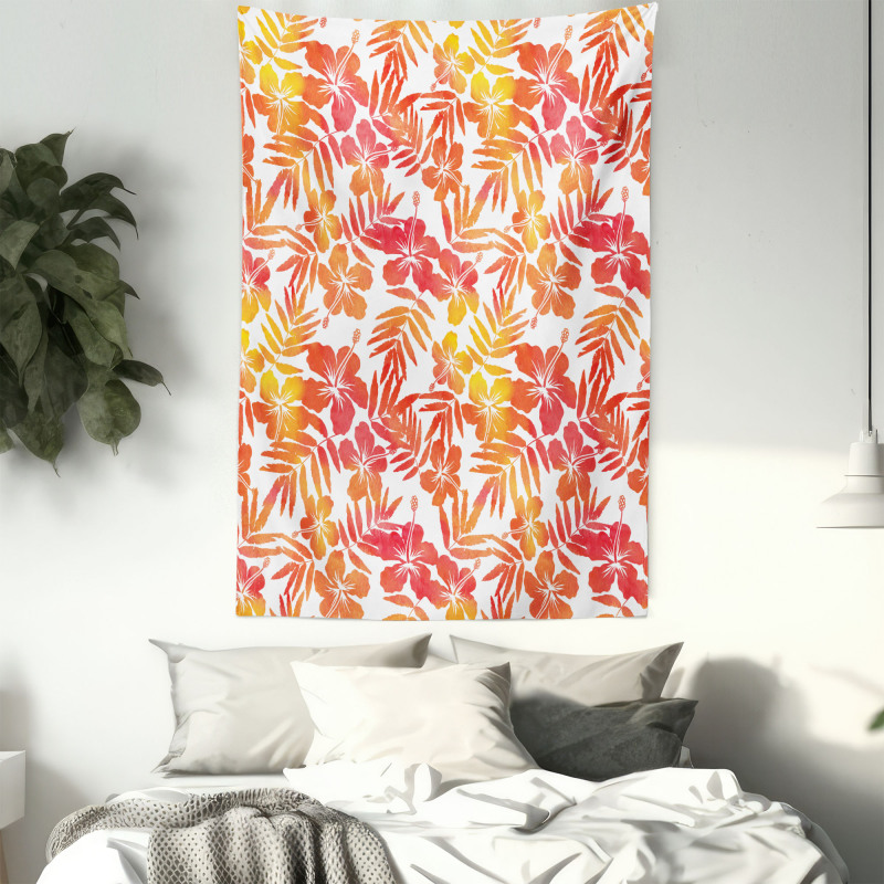 Hibiscus Flowers Art Tapestry