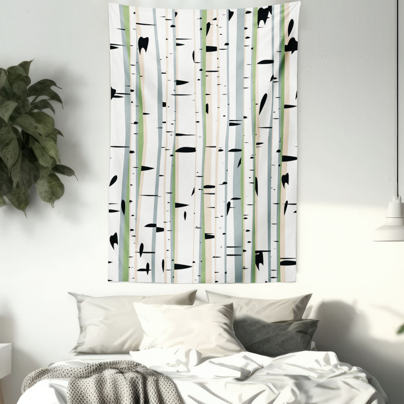 Trunks of Birches Pattern Tapestry