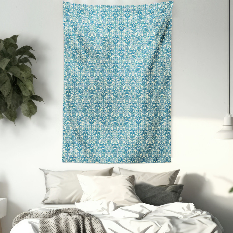 Damask Flowers Tapestry